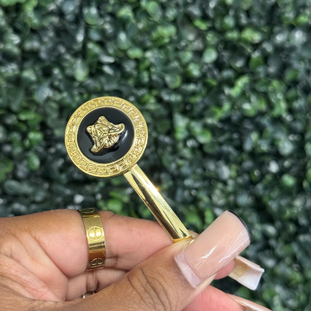 Gold and Black Medusa Hair Clip